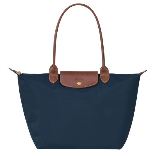 Longchamp - Large Le Pliage Tote, Navy - Ventes Privées