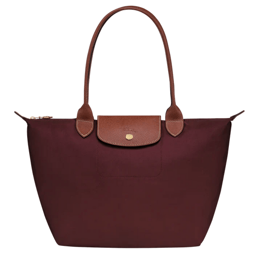 Longchamp - Medium Le Pliage Tote, Burgundy - Ventes Privées